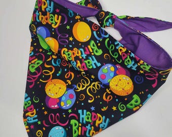 Bandana de cumpleaños con globos para perro: accesorio para atar en fiestas