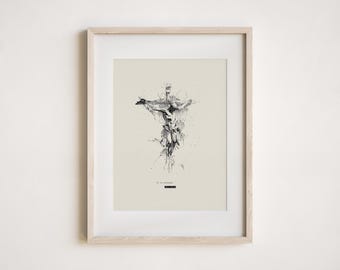 John 19:30 Poster – Minimal Line Art It Is Finished