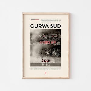 AC Milan Curva Sud Poster | Football Stadium Wall Art | Soccer Fan Gift | San Siro Print | Digital Download