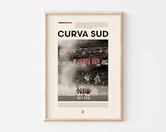 AC Milan Curva Sud Print: San Siro Stadium Art (Digital Download)