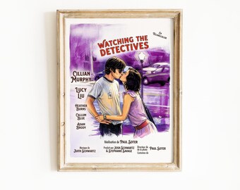 Watching the Detectives Poster – Vintage Watercolor Movie Art