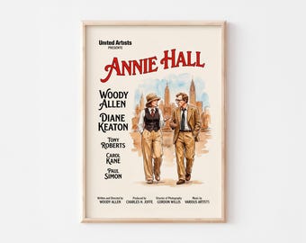 Poster del film Annie Hall - Poster da parete vintage di New York - Download digitale