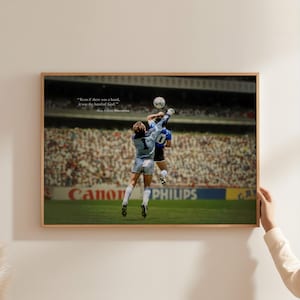 Poster Vintage Maradona Et Bertoni – Années 80 – Foot Rétro