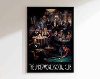 Legendary Gangsters Wall Art | Mafia Movie Legends Poster | Digital Download