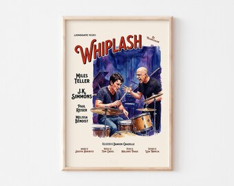 Whiplash Movie Poster | Vintage Movie Wall Art | Classic Film Print