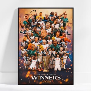 Tottenham Europa League 2025 Meister Poster | Spurs Fußball Poster | Digitaler Download | Fußball Fan Geschenk