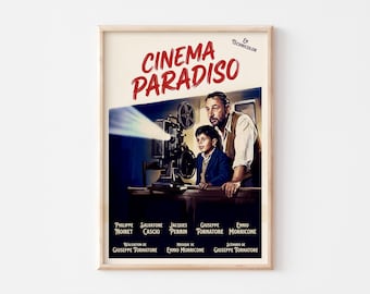 Cinema Paradiso Movie Poster | Vintage Italian Cinema Wall Art | Classic Film Print