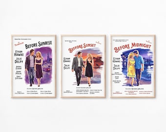 Before Trilogy Poster Set of 3 – Vintage Style Movie Art