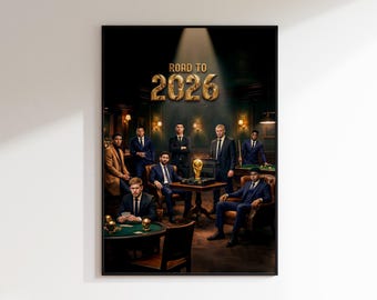 Voetballegendes poster, man Cave decor, sportcadeau voor hem | Digitale download op A3-formaat