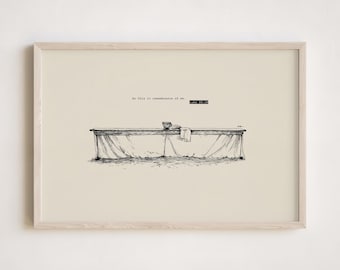 Minimalist Last Supper Print, Luke 22:19 Bible Verse Art (Digital Download)