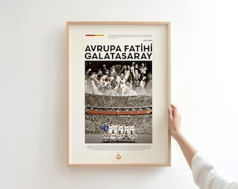 Galatasaray Conquistatore d'Europa Poster – Arte calcistica classica