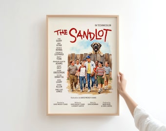 The Sandlot Movie Poster - Baseball Kids Wall Art - Nostalgic Americana TV Show - Digital Download