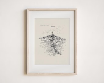 Luke 23:34 Poster – Minimal Line Art Father, forgive them