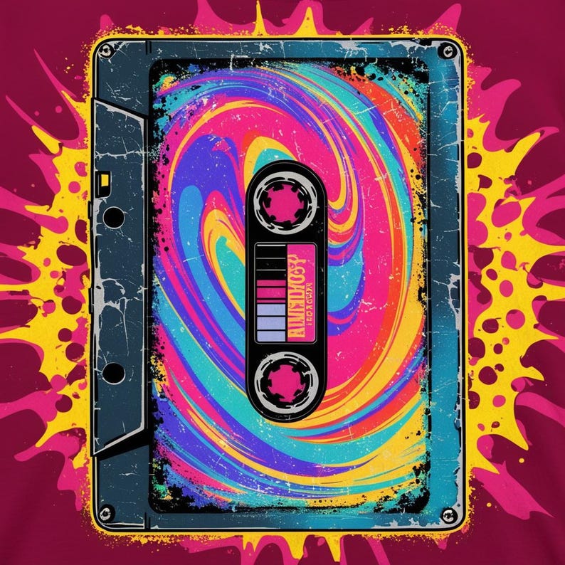 Vintage Retro Cassette Tape Design Bundle (200 CT) PNG Files Digital ...
