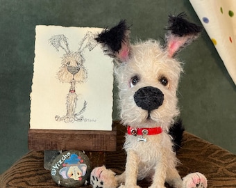 Cachorro errante — Muñeco de perro artesanal único de Yizcho
