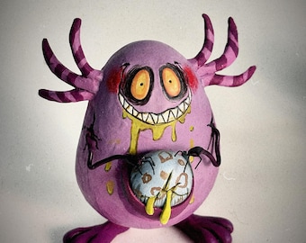 Handmade Gothic Nurse Joy's Blissey Figurine - Dark Pokémon Sculpture
