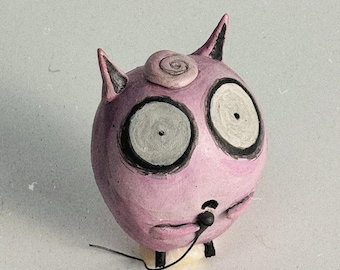 Handmade Gothic Jigglypuff Figurine – Dark Pokémon Sculpture