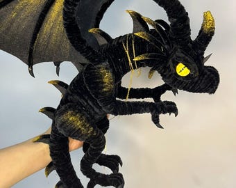 Black Dragon Art Doll DIY Kit – Poseable Fantasy Creature Craft Tutorial