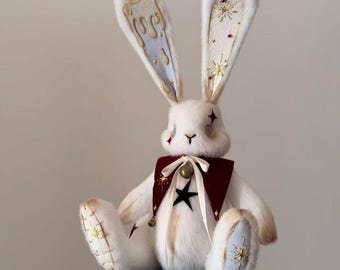 Christmas Carol Rabbit Sewing Kit | Gothic Celestial Plush Bunny Craft (Beginner Friendly)