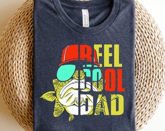 Maglietta Reel Cool Dad, regalo divertente per papà che pesca, maglietta da pescatore per la festa del papà, felpa da papà che ama divertirsi, maglietta da papà che ama stare all'aria aperta, regalo per lui da parte dei bambini