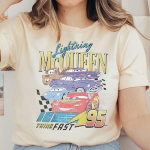 Lightning McQueen Shirt, Retro Radiator Springs Cars Movie Shirt, Cars Movie Disney Sweatshirt, Disney Family Trip Shirt, McQueen Kids Shirt
