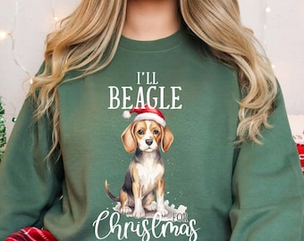 Beagle Christmas Sweatshirt, Cute Beagle Sweatshirt, Beagle Unique Christmas Gift, Dog Shirt, Beagle owner, Holiday Sweatshirt,Mom Dog Shirt
