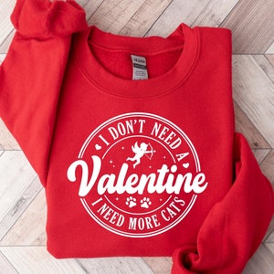 Valentine Cat Sweatshirt, Cat Love Shirt, Cat Lover Valentine Gift, Cat Paw Tshirt, Pet Lover Valentine Shirt,Cat Mom Sweater,Valentine Gift