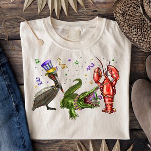 Karneval-Hemd, Alligator-Hemd, Karneval Pelikan-Pullover, Langusten-Hemd, Karneval-Hemd, Karnevals-Hemd, Karneval-Geschenk,