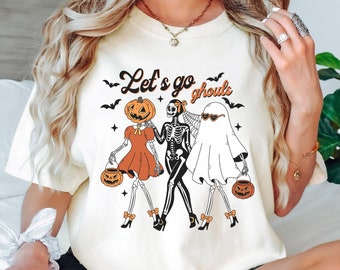 Let's go ghoul Shirt, Retro Halloween Shirt, Vintage Halloween tee, Womens Halloween Shirt, Retro Fall Shirt, Halloween gift, Spooky Season