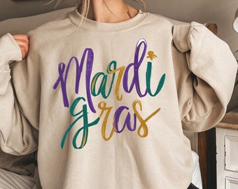 Sweat-shirt de Mardi Gras, chemise de Mardi Gras, T-shirt du festival de Mardi Gras, chemise de célébration de Mardi Gras, pull de Mardi Gras, chemise La Nouvelle-Orléans