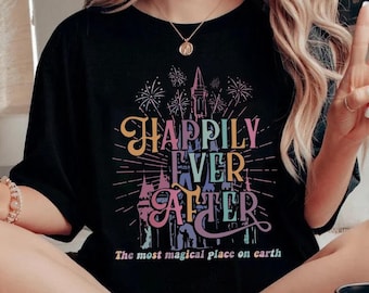 Der magischste Ort auf Erden Shirt, glücklich je nachdem Shirt, Schloss Disney Shirt, Disney Shirts, Disneyland Shirt, Retro Disneyworld Shirt