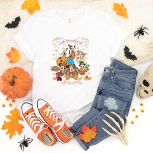 Disney Thanksgiving Shirt, Mickey Friends Fall Tee, Happy Thanksgiving Family Top, Turkey Dinner Outfit, Autumn Holiday Gift