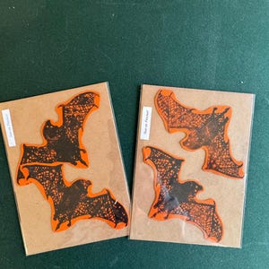 Hand-Printed Lacewing Bat Sew-On Patches | Halloween, Gothic
