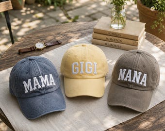 Gorra de béisbol personalizada bordada para mamá o abuela, gorra universitaria personalizada para abuela, gorra con texto personalizado.