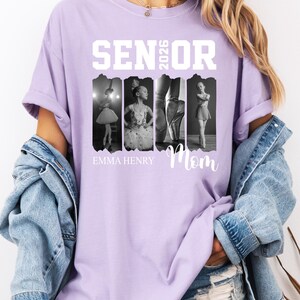 Camiseta personalizada para mamás de baile senior 2026, camiseta personalizada con foto y nombre de bailarina, camiseta para amantes del baile, camiseta personalizada para mamás de equipo, camiseta para recital de baile imagen 12