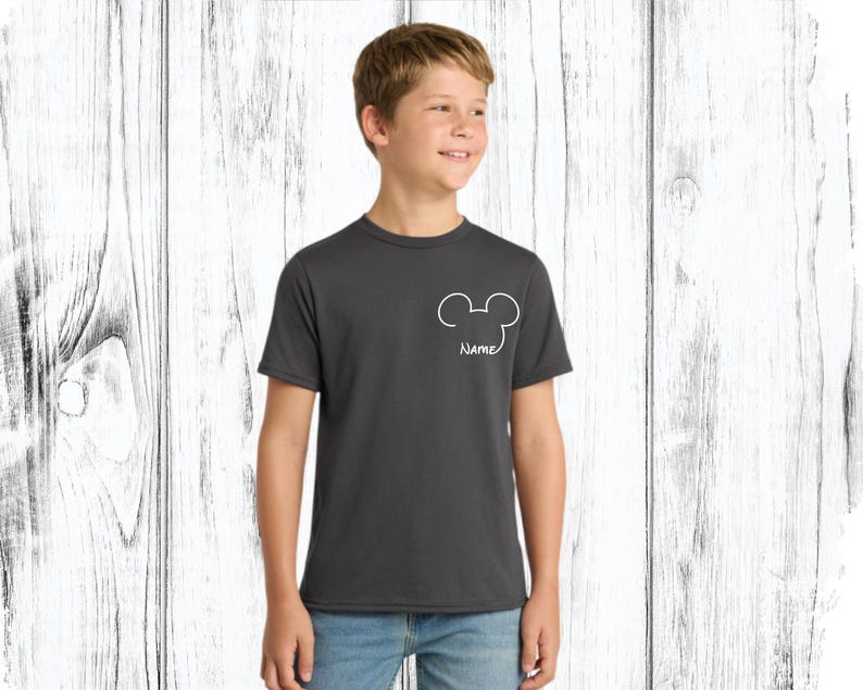 Customize Mickey Ears Dry Fit Shirt, Boy Shirt, Personalized Mickey Quick Dry Trip T-Shirt, Mickey Mouse With Name image 7