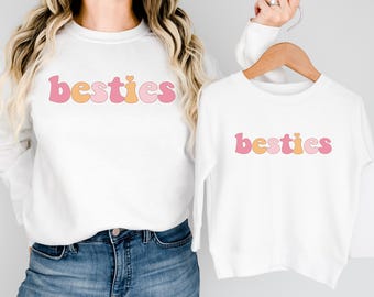 Besties Matching Sweatshirts, Mommy and Me Valentine's Day