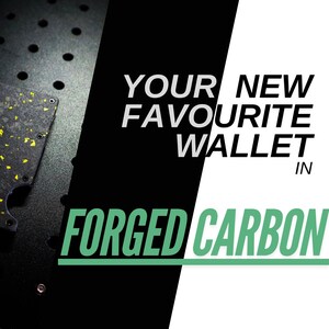 Cartera de fibra de carbono forjada para hombre: delgada, con bloqueo RFID, regalo personalizado único para hombres, bodas, cumpleaños y aniversarios