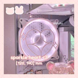 sparkle heart | pc fan grills (covers, shrouds) | cute pc deco accessories