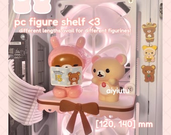 bow & lace pc figure shelf | 120 140 mm fans | figurine display platform | read description