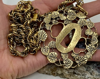 70s Alva Museum Replicas Japanese Tsuba Pendant Necklace - Etsy