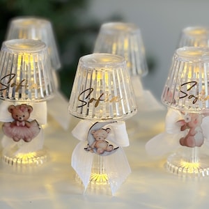 Customized Mini Lampshade Baby Shower Favor, Baptism Favor, Christening Favors, First Birthday Favor, Welcome Baby Favor