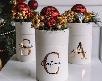 Personalized Christmas Gift Box with Ecru Pashmina Shawl