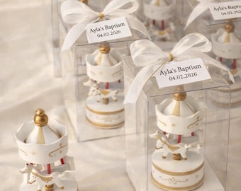 Personalized Carousel Favor: Baptism Keepsake, Christening Gift