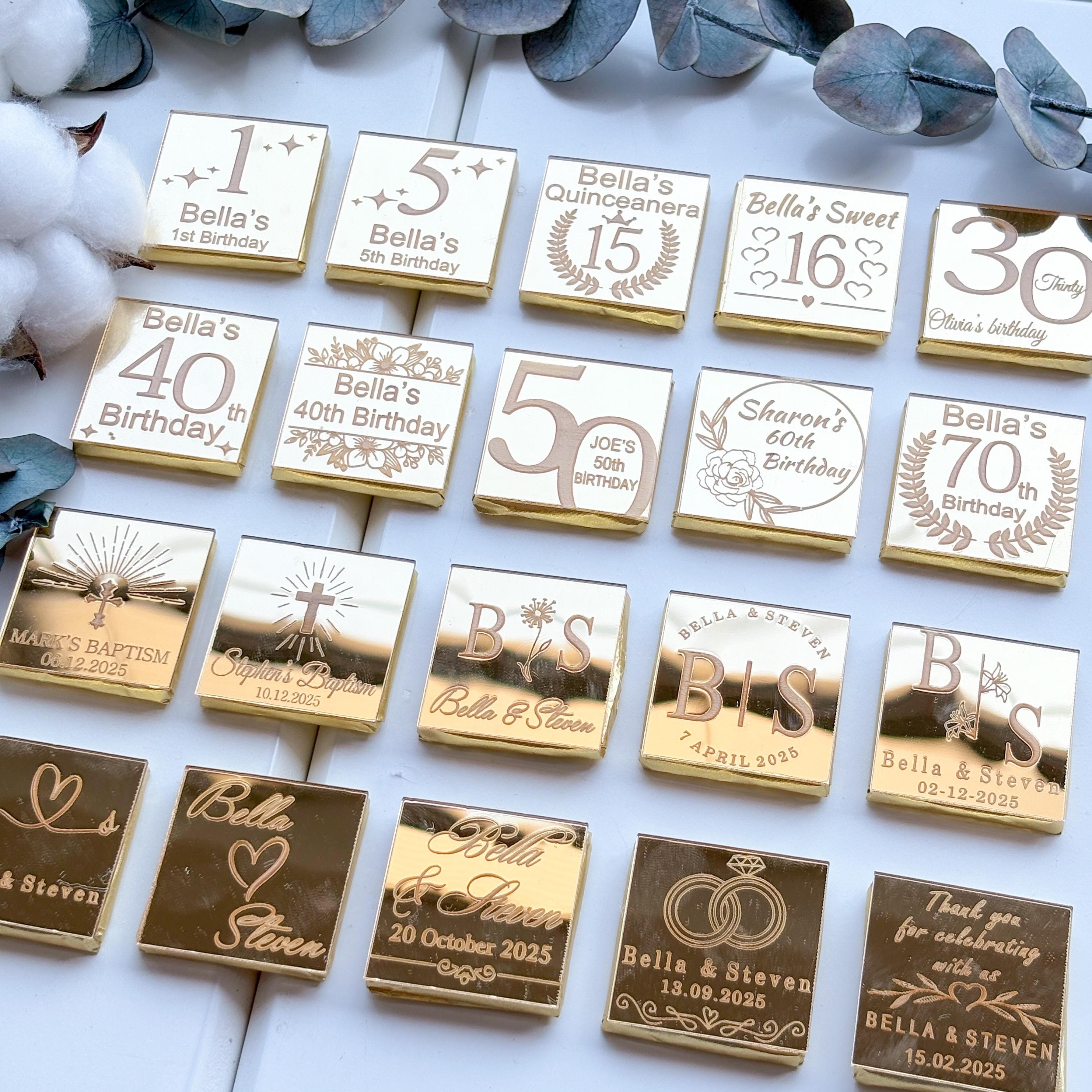 Customized Plexiglass Chocolate Favors,Wedding Chocolate, Engagement Chocolate, Favors For Guests, Birthday Chocolates, Party Favors