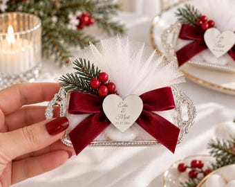 Custom Winter Wedding Favor: Almond Candy Favors, Wedding Gift