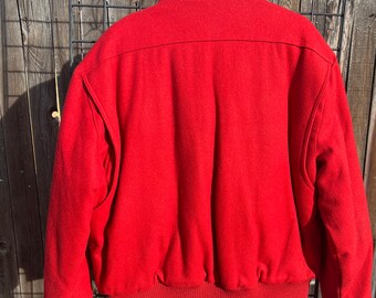 1980s Red Wool Members Only Bomber Jacket - Etsy