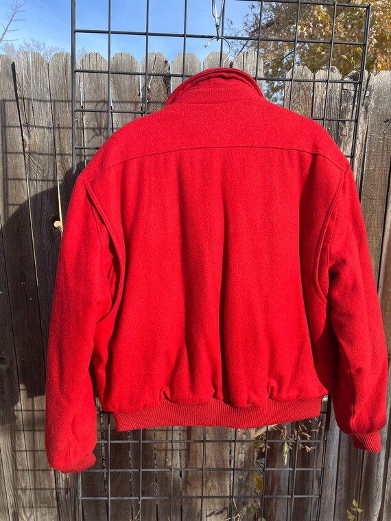 1980s Red wool Members Only Bomber Jacket - image 6