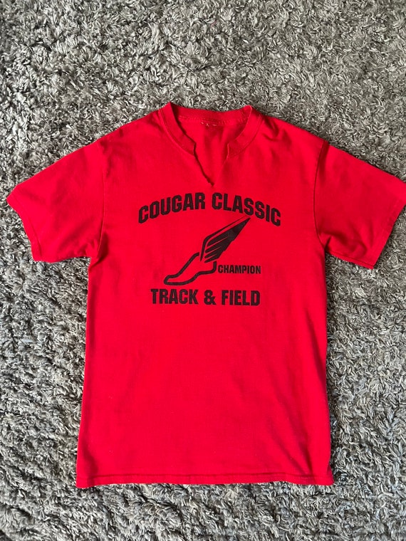 Vintage vibrant red Cougar Classic Track and Fiel… - image 2