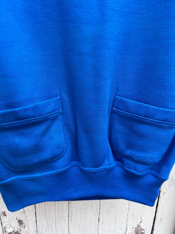 1980s Nuggets Royal Blue Sweatshirt V Neck Vest w… - image 2